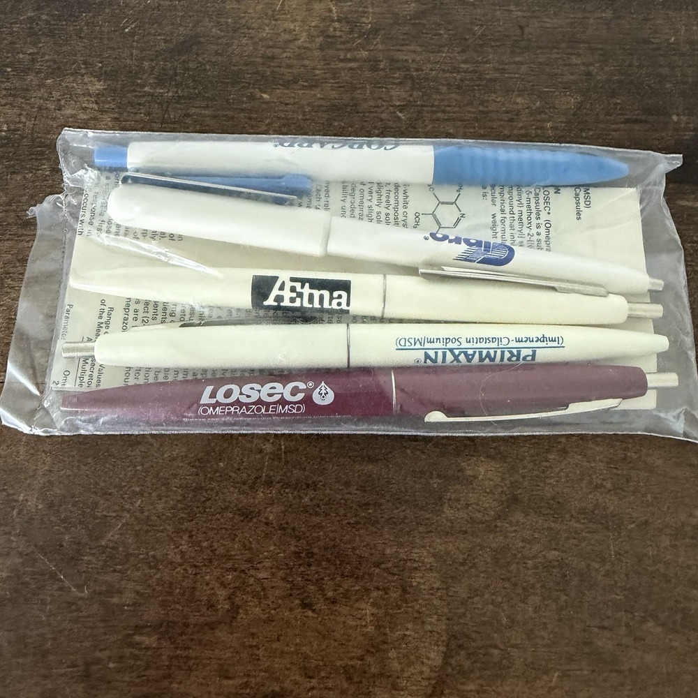 Vtg Pharmaceutical Drug Rep Advertising Pen Lot Promo Medical Memorabilia